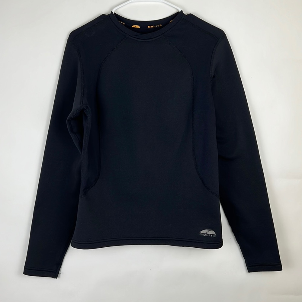GoLite women’s mid-weight long sleeve base layer with mesh panels black L